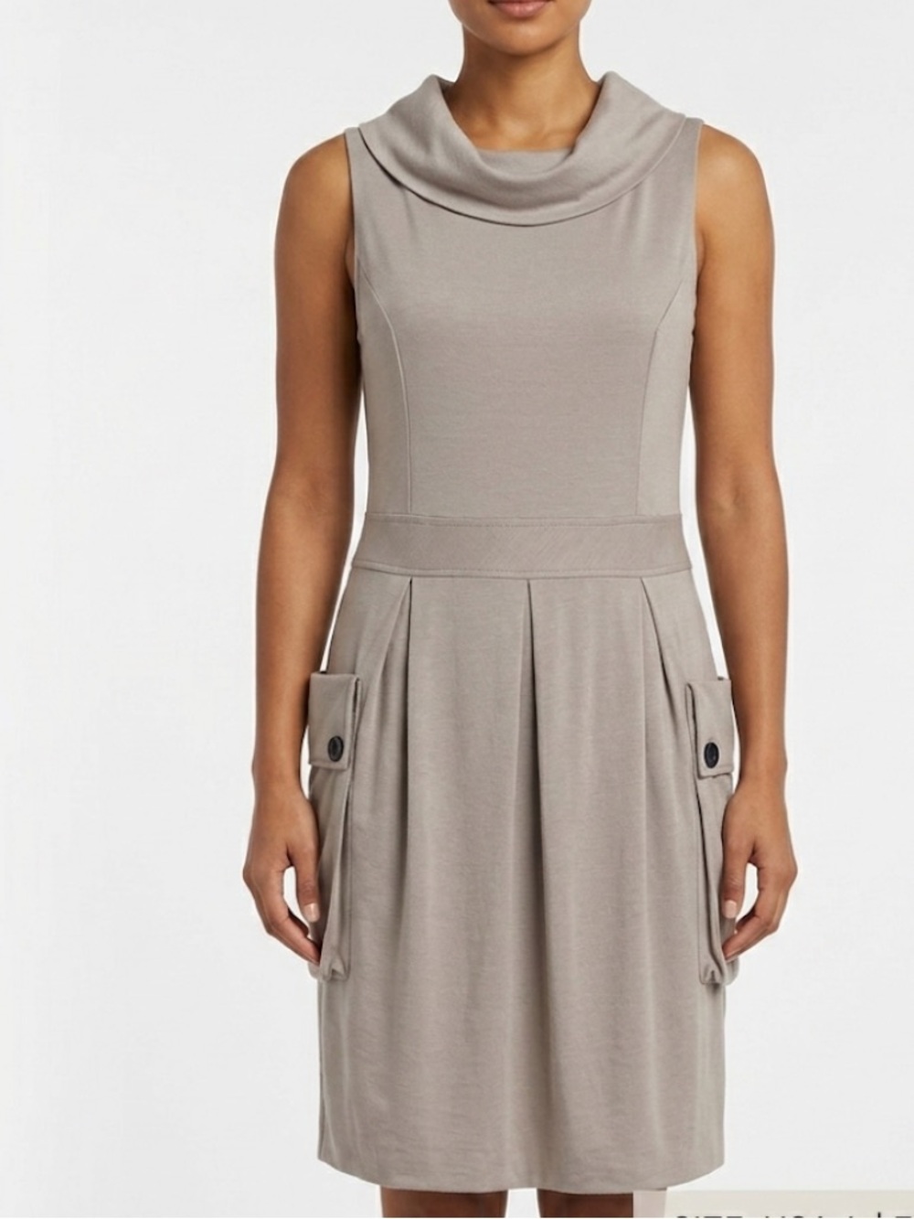 Nicola Grey  Cowl Neck Dress L